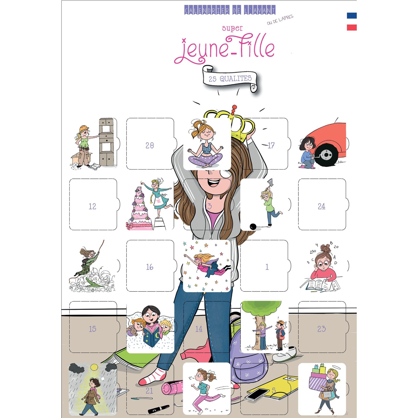 Calendrier de l'avant ou de l'après pour Jeune Fille - 25 Qualités