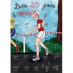 Calendrier compte à rebours 25 jours pour préparer un marathon