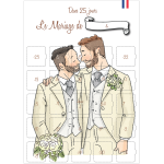 Calendrier Mariage Gay hommes 25 jours Avant le jour J