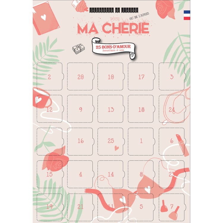 Pack 2 calendriers couple, détail