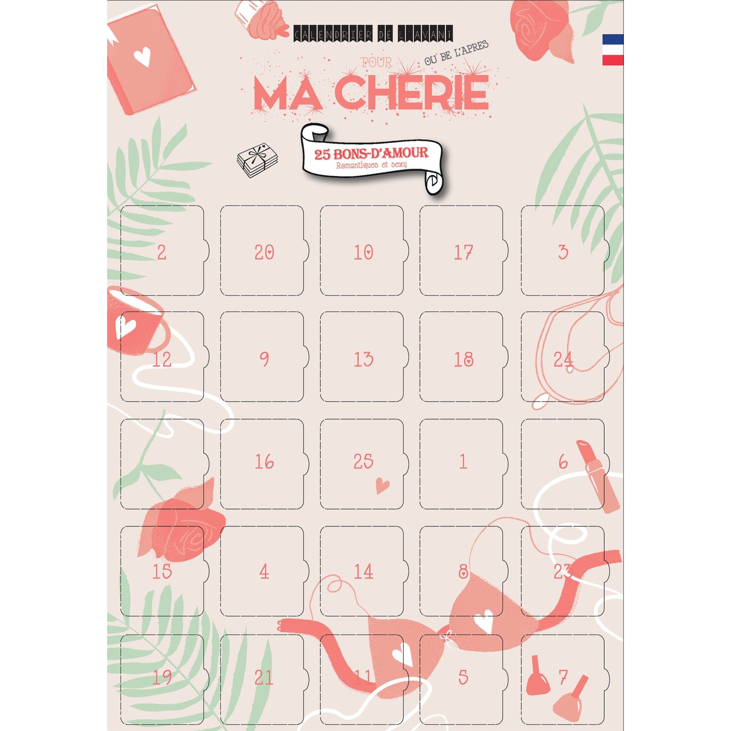 Pack 2 calendriers Couple - Ma Chéri & Mon chéri - 25 défis