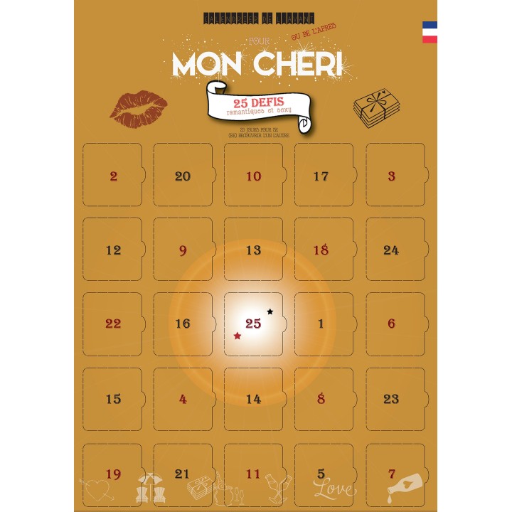 Pack 2 calendriers Couple - Ma Chéri & Mon chéri - 25 défis