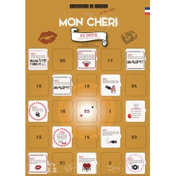 Pack 2 calendriers Couple - Ma Chéri & Mon chéri - 25 défis
