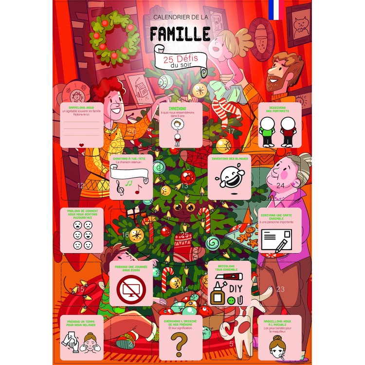 Famille, 25 défis du soir, détail
