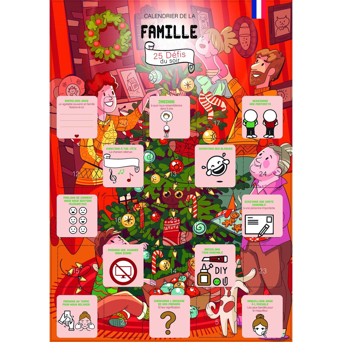Calendrier de l'avent En Famille | 25 défis du soir