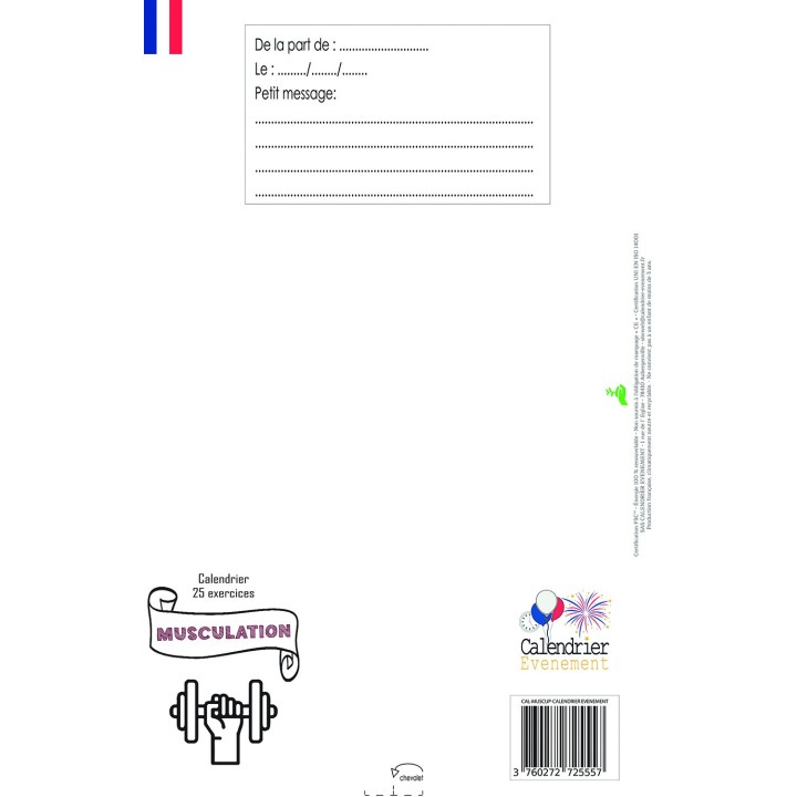 Calendrier 25 jours Musculation | 25 Exercices
