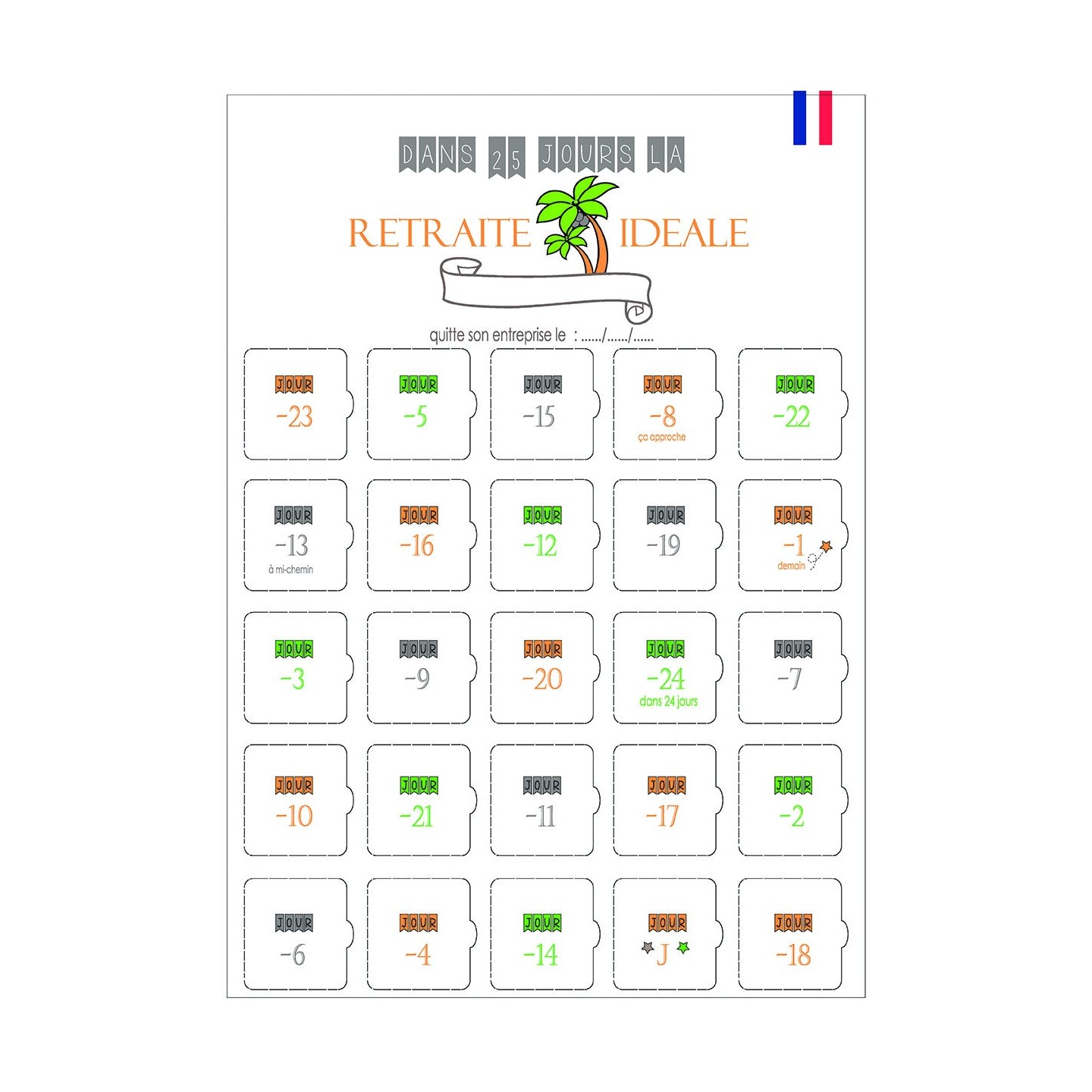 Calendrier de l'avant retraite