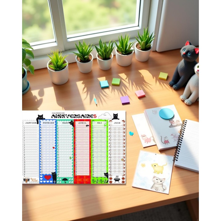 Calendrier Anniversaire Perpétuel Chat