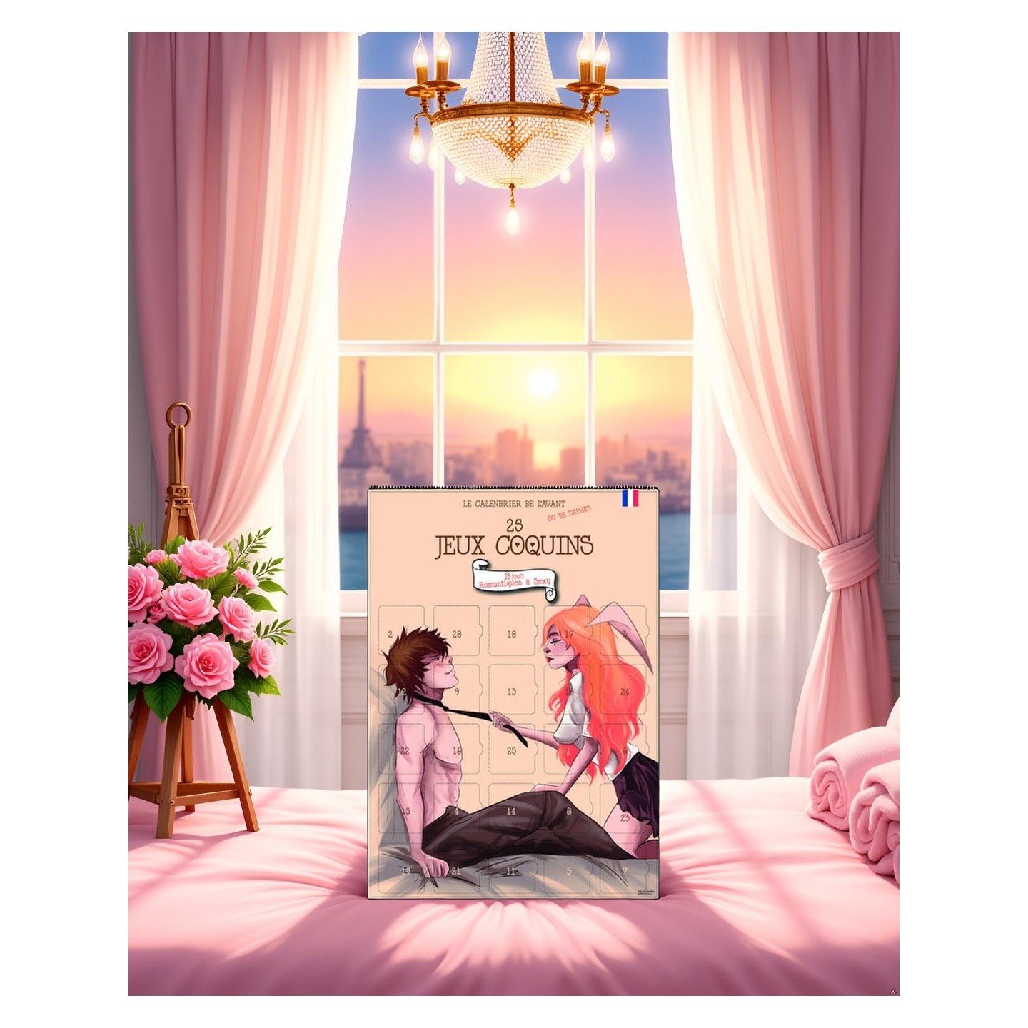 Calendrier de l'avant ou de l'après pour couple - 25 jeux coquins