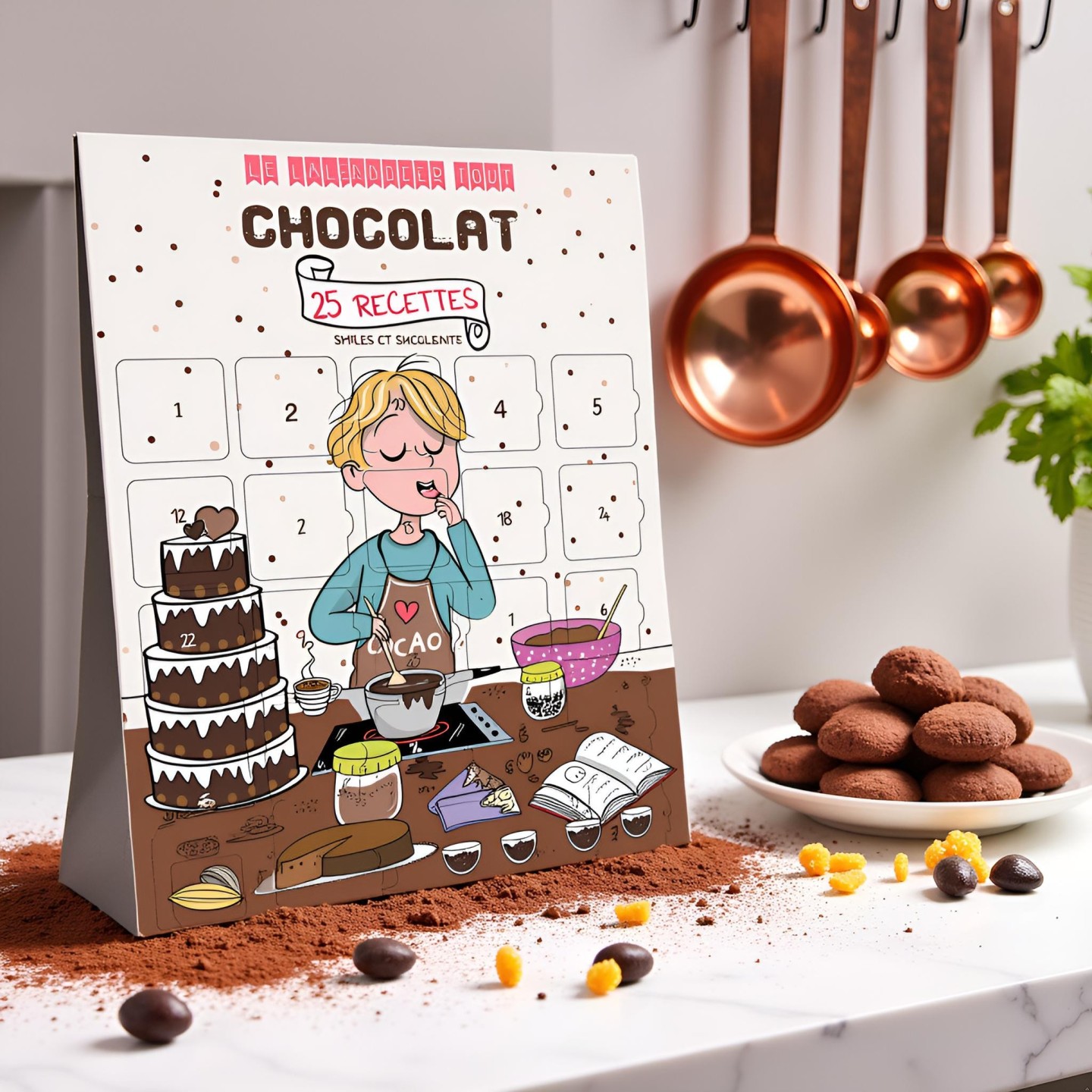 Calendrier de l'avant ou de l'après - 25 recettes au chocolat