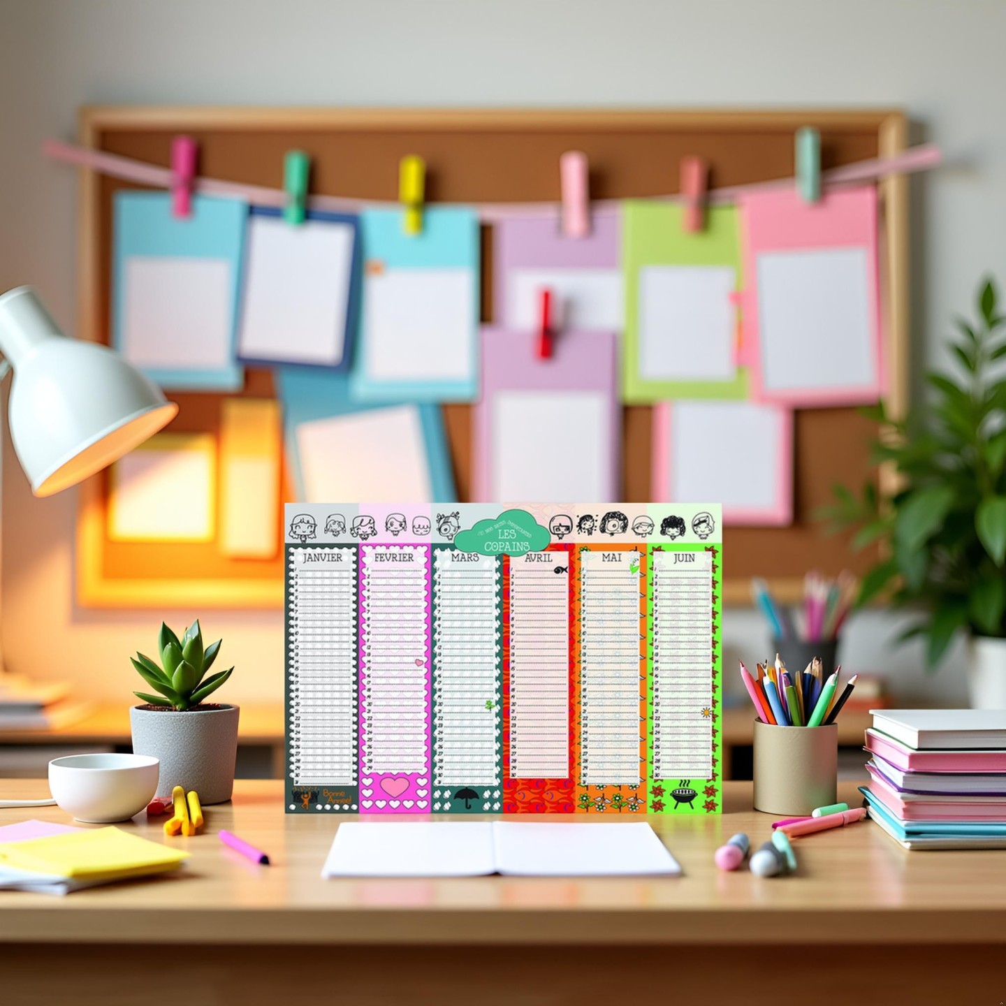 Calendrier anniversaires perpétuel Copains