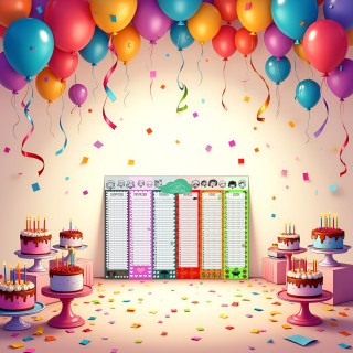 Calendrier anniversaires perpétuel Copains