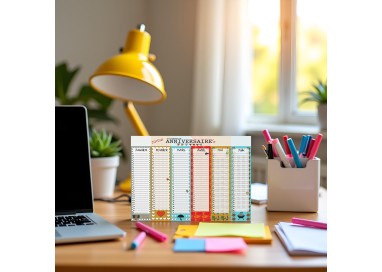 Calendrier anniversaires perpetuel recto verso