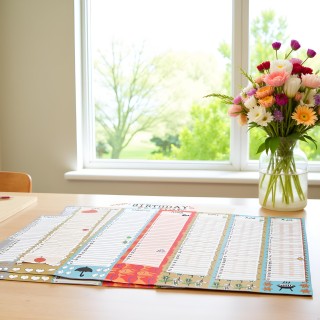 Calendrier anniversaires perpetuel recto verso