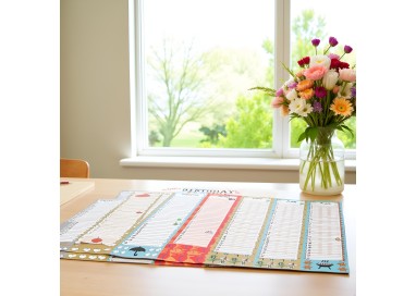 Calendrier anniversaires perpetuel recto verso
