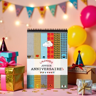 Calendrier Anniversaires perpetuel - Cadeau Anniversaire Bloc 14 pa...