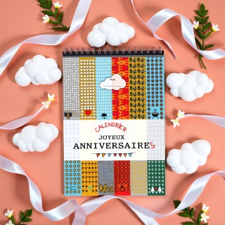 Calendrier Anniversaires perpetuel - Cadeau Anniversaire Bloc 14 pa...
