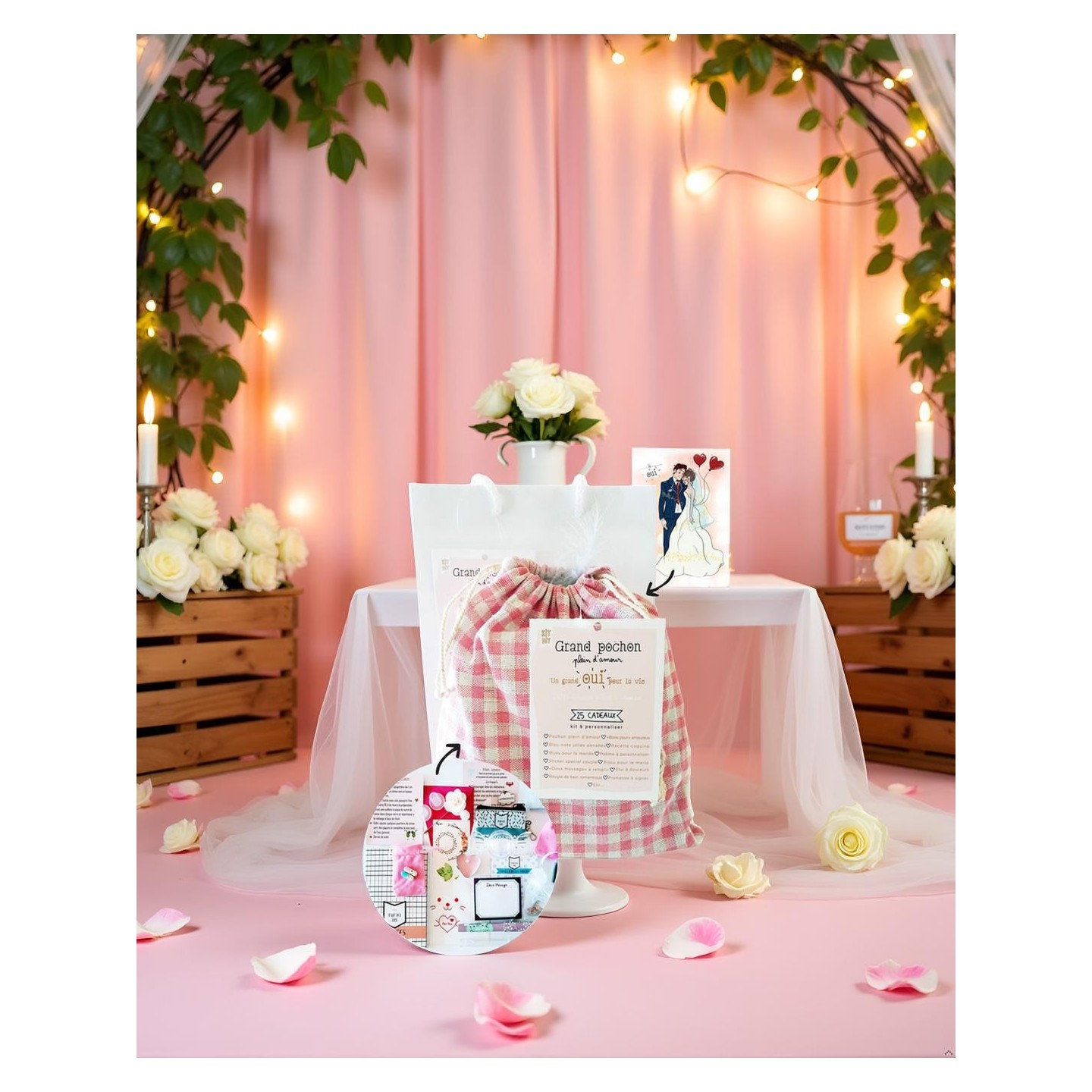 Pochon Mariage 25 cadeaux pour les mariés coffret mariage personnal...
