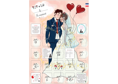 Calendrier Après le Mariage 25 jours - Messages et Astuces