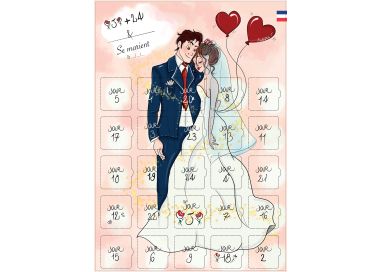 Calendrier Après le Mariage 25 jours - Messages et Astuces