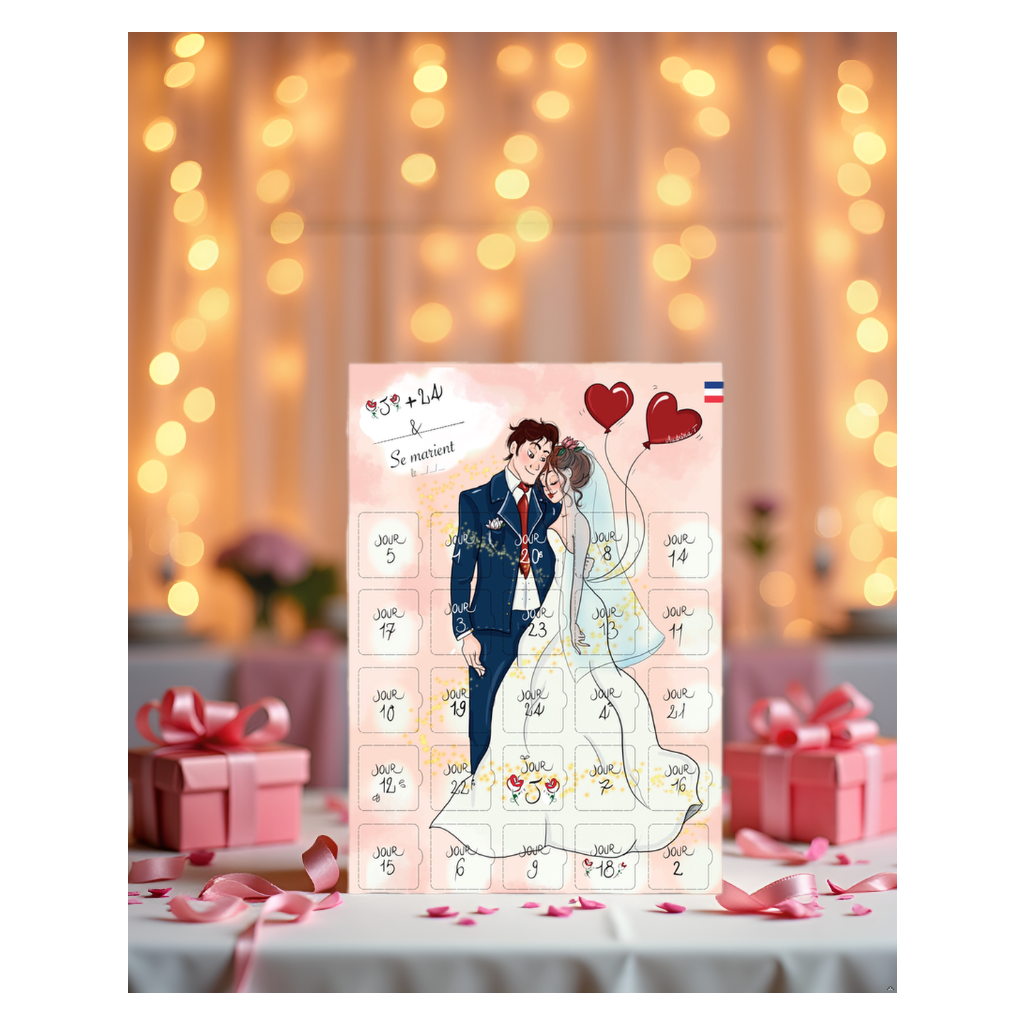 Calendrier Après le Mariage 25 jours - Messages et Astuces