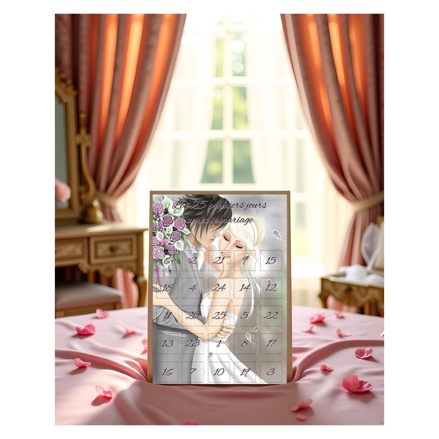 Calendrier cadeau les 25 premiers jours après le mariage