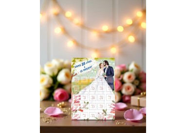 Calendrier dans 25 jours le mariage compte à rebours cadeau