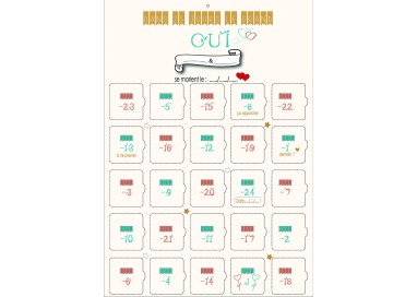 Calendrier de l'avent Mariage Compte à rebours 25 jours
