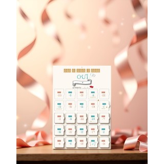 Calendrier de l'avent Mariage Compte à rebours 25 jours