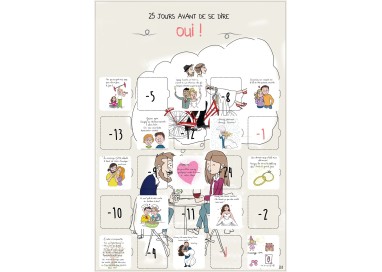 Calendrier compte à rebours avant le mariage humoristique