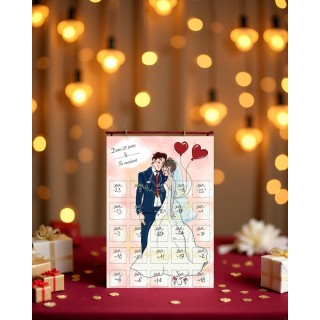 Calendrier compte a rebours avant le mariage 25 jours cadeaux