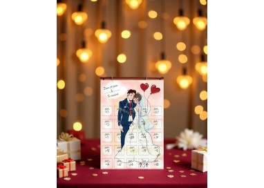 Calendrier compte a rebours avant le mariage 25 jours cadeaux