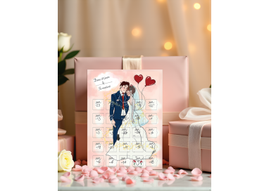 Calendrier compte a rebours avant le mariage 25 jours cadeaux
