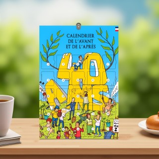 Calendrier de l'avant ou de l'après anniversaire de 40 ans 25 résol...