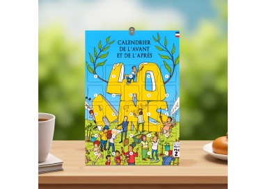 Calendrier de l'avant ou de l'après anniversaire de 40 ans 25 résol...