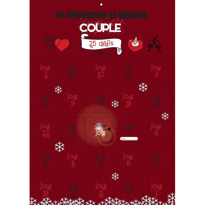 Calendrier de l'avent spécial couple 25 défis