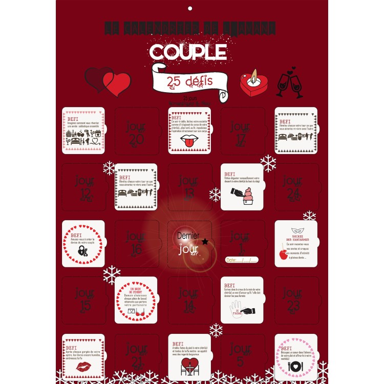 Calendrier de l'avent spécial couple 25 défis