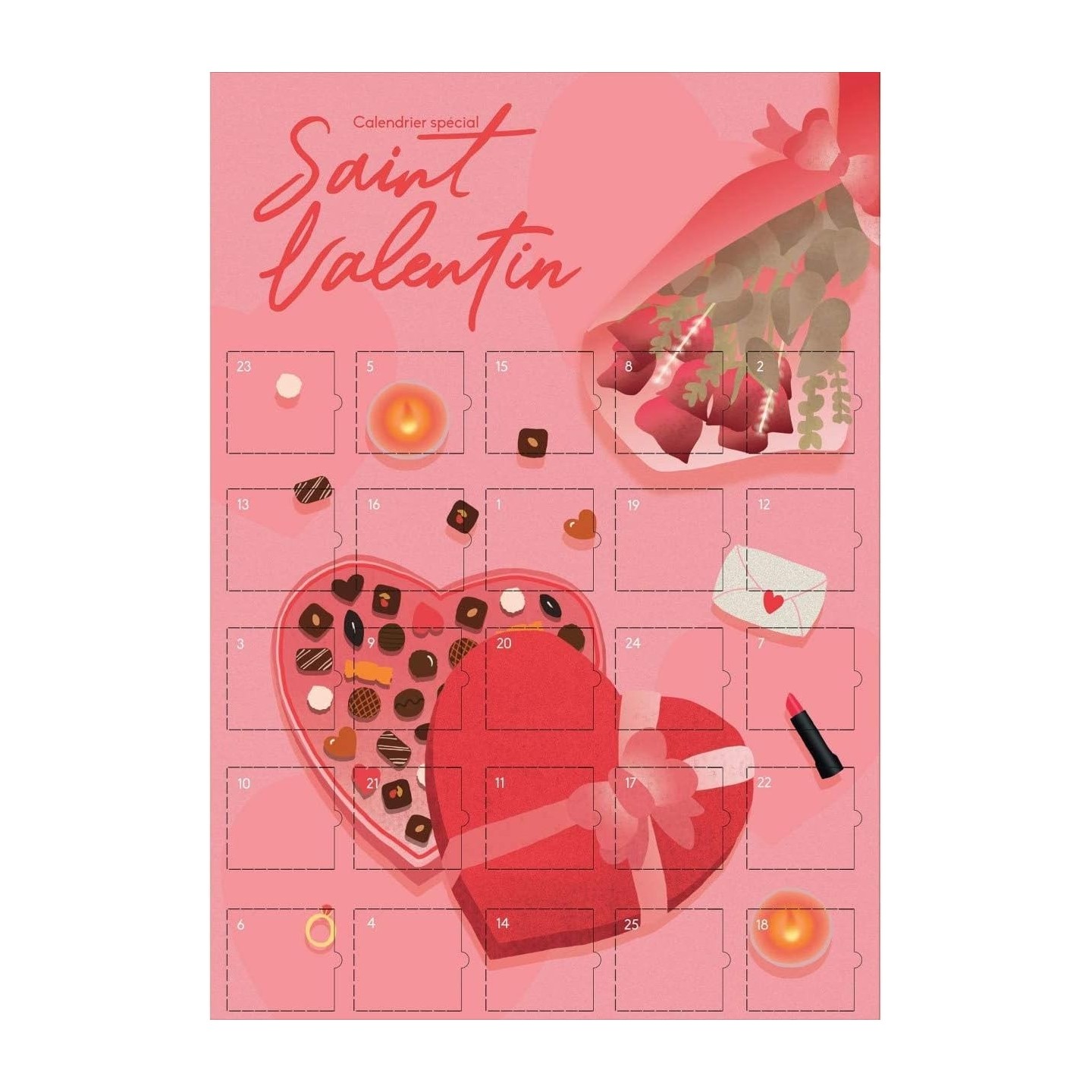 Calendrier spécial Saint Valentin cadeau pour couple