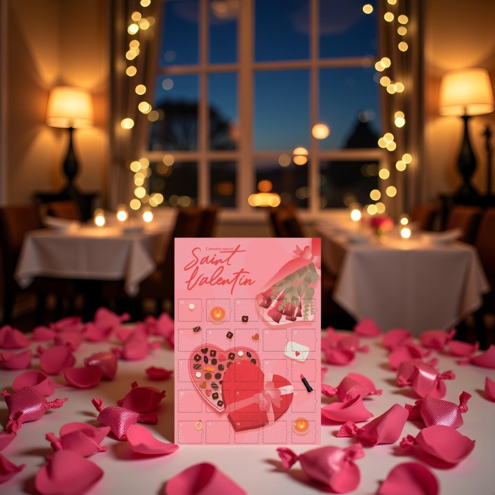 Calendrier spécial Saint Valentin cadeau pour couple