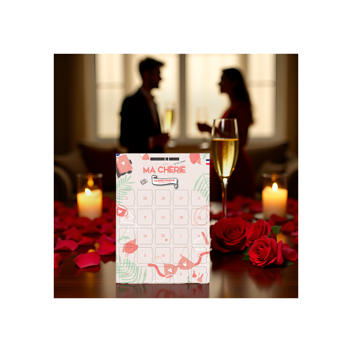 Calendrier de l’avent MA CHERIE – 25 Bons d'amour