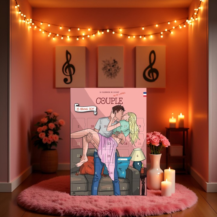 Calendrier de l'avent pour COUPLE - 25 bisous sexy