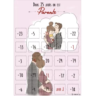 Calendrier devenir Parents 25 jours compte à rebours