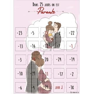 Calendrier devenir Parents 25 jours compte à rebours