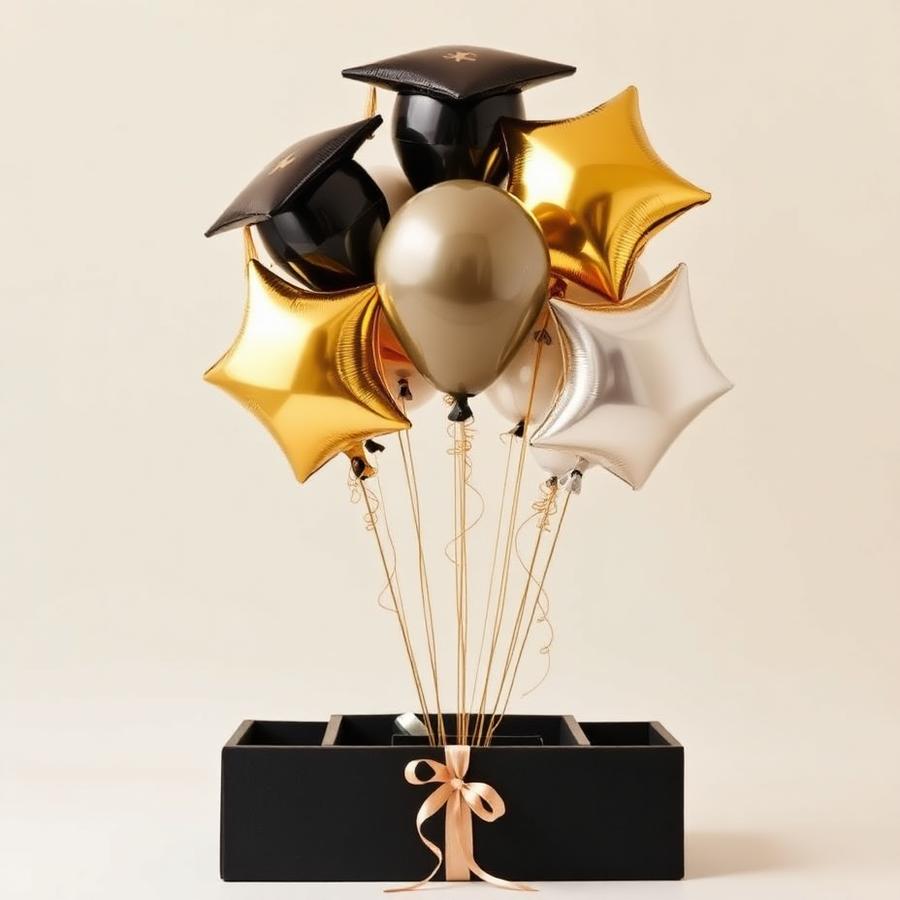 Box de ballons helium Diplome en poche