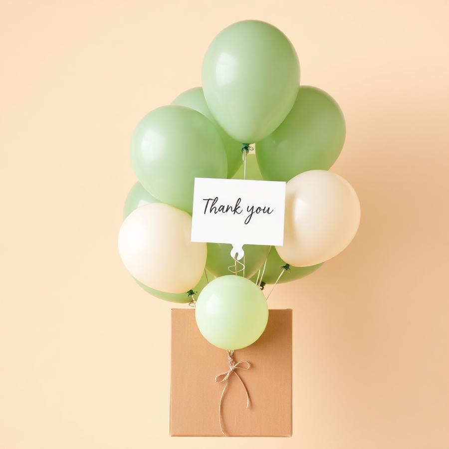 Box de ballons helium Mille mercis